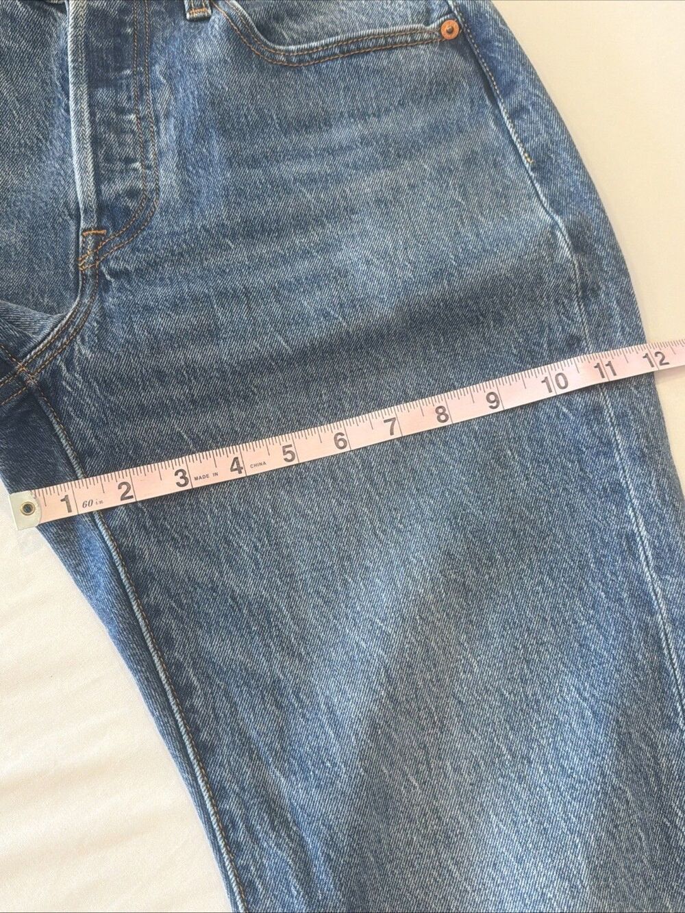 Beyoncé X Levi’s 501 Curvy Jeans Womens 28x32 Medium Wash Lace Up High Rise EUC - Picture 13 of 16